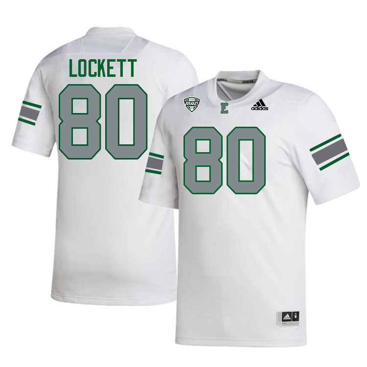 Eastern Michigan Eagles #80 Tyree Lockett College Football Jerseys Stitched Sale-White